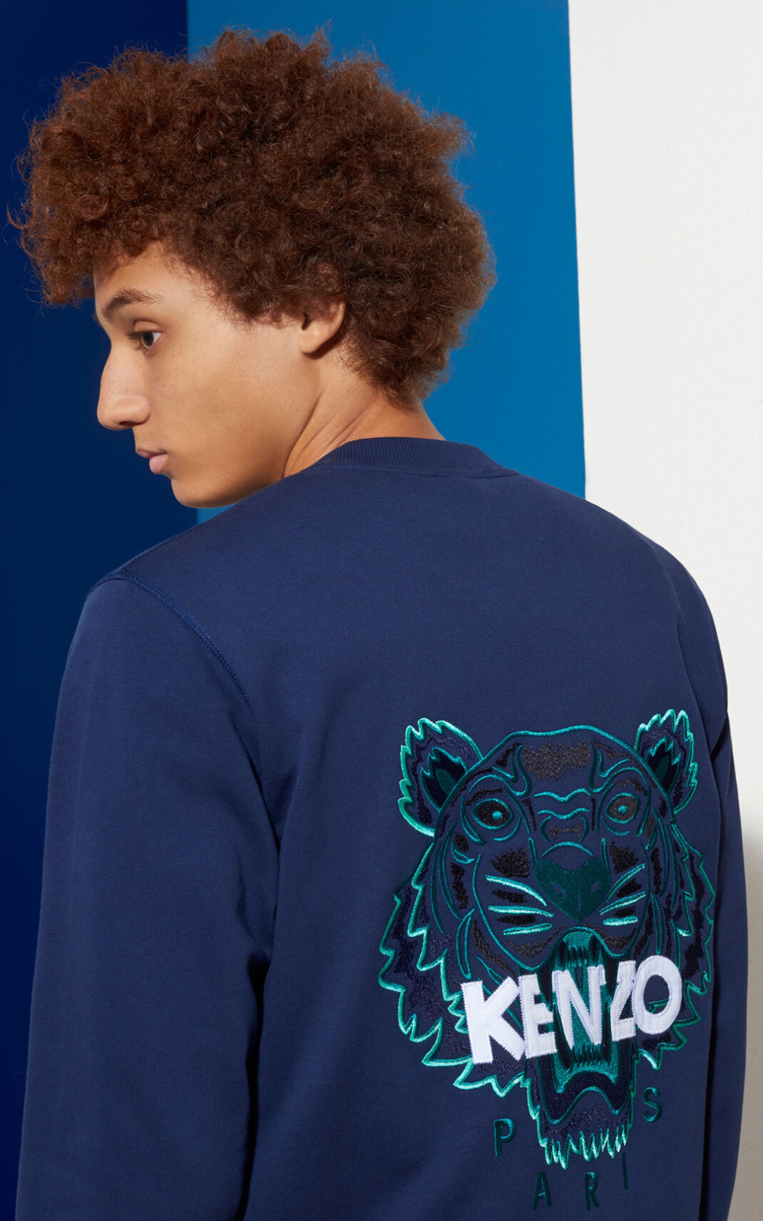 Kenzo 虎 Bomber ジャケット メンズ 暗青 - XUOSPM908